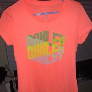 Coral Oakley tee shirt